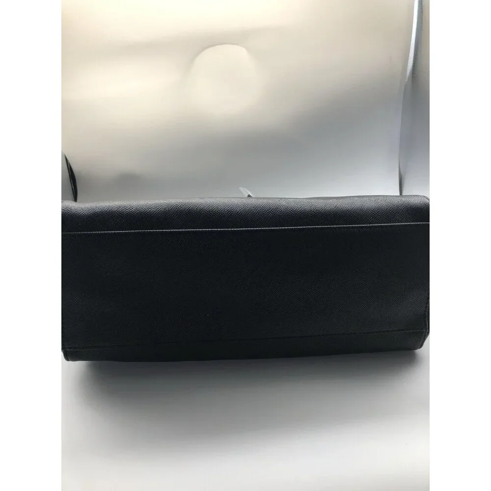 Kenneth Cole Reaction KN1659 Arbol Dome Satchel Handbag Black Zip & Snap Closure